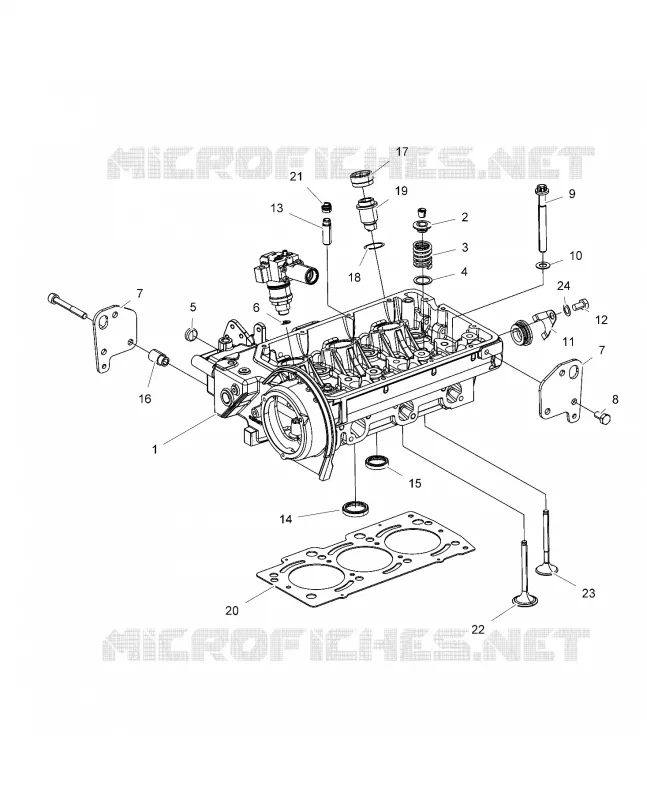 CYLINDER HEAD AND PRECOMBUSTION CHAMBER