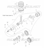 ENGINE, CRANKSHAFT AND PISTON