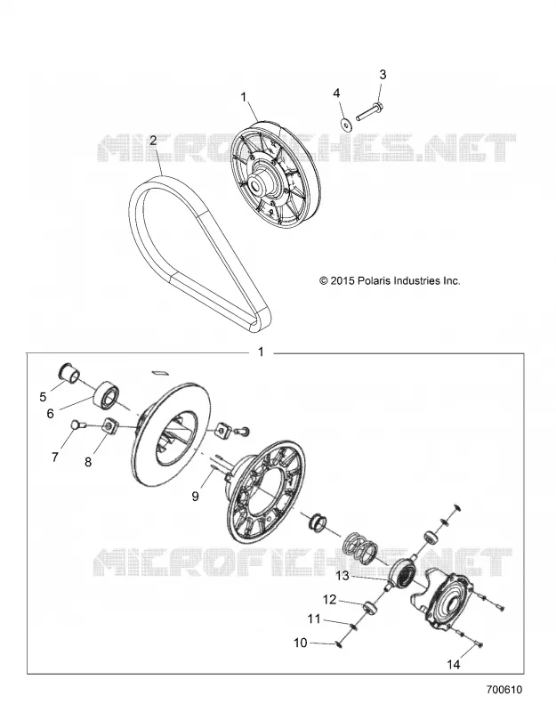 DRIVE TRAIN, SECONDARY CLUTCH