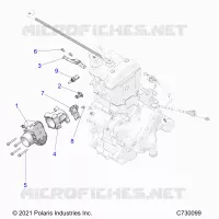 ENGINE, THROTTLE BODY AND FUEL RAIL