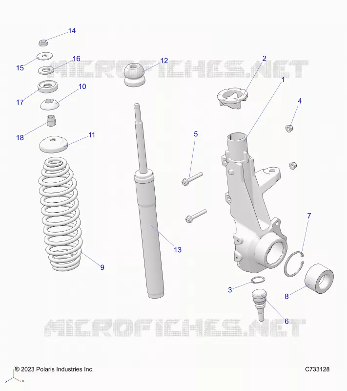 SUSPENSION, FRONT STRUT 