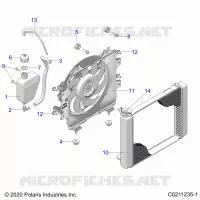 ENGINE, COOLING SYSTEM, RADIATOR, FAN & OVERFLOW BOTTLE