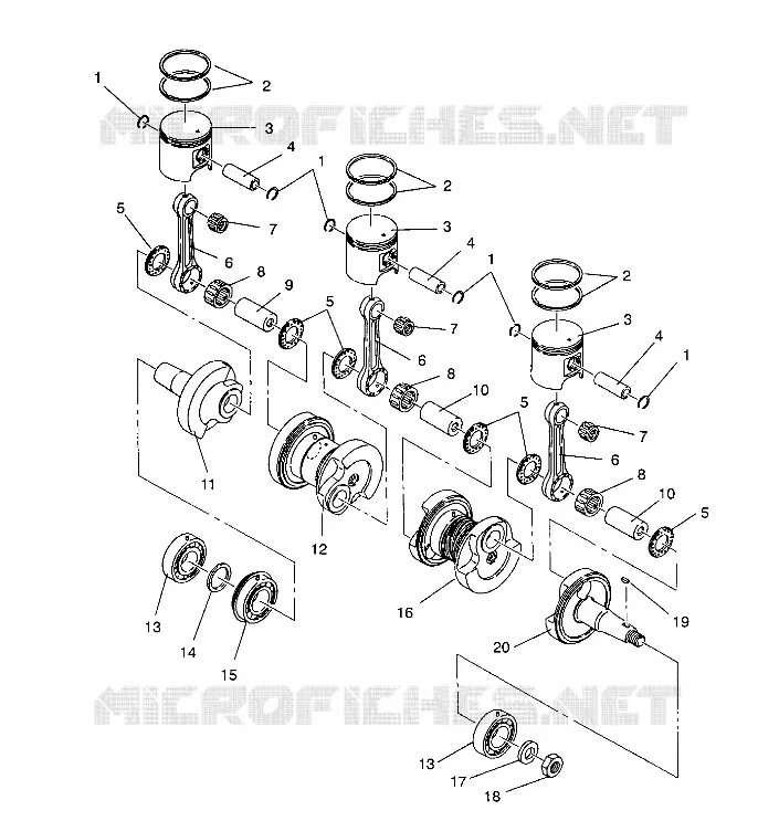 PISTON   CRANKSHAFT XLT/0930767,XLT SP/0930667    XLT SKS/0930567 (4923012301035A)