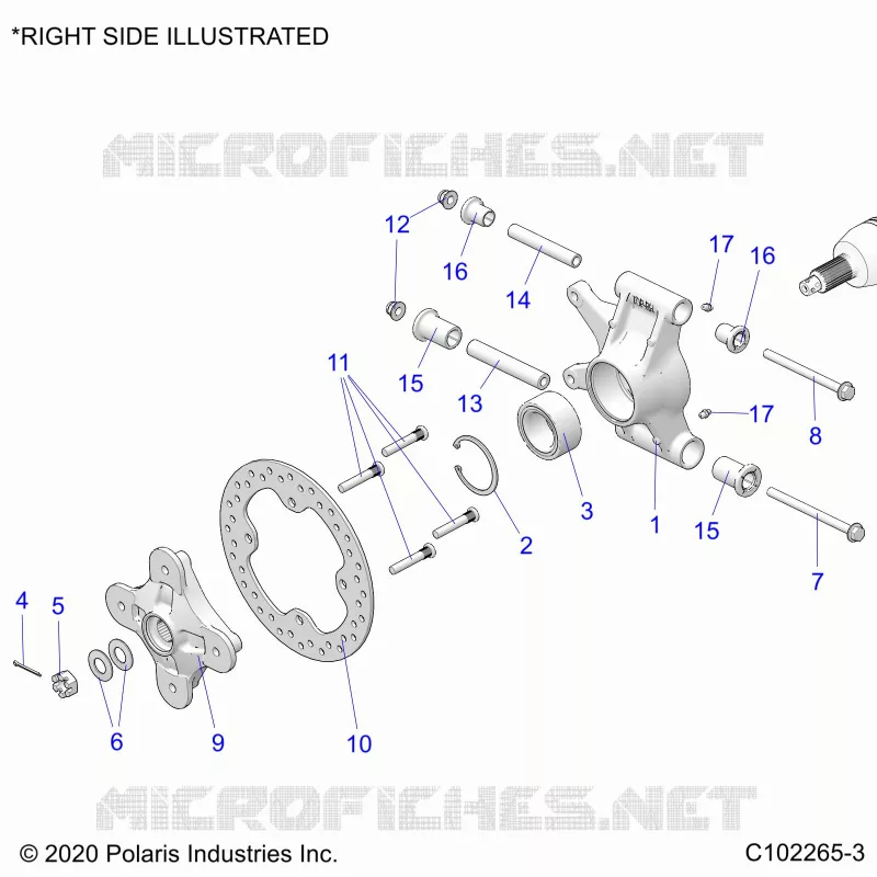 REAR SUSPENSION HUBS, CARRIER AND BRAKE DISC