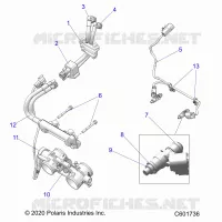 FUEL SYSTEM, RAIL, LINES AND THROTTLE BODY