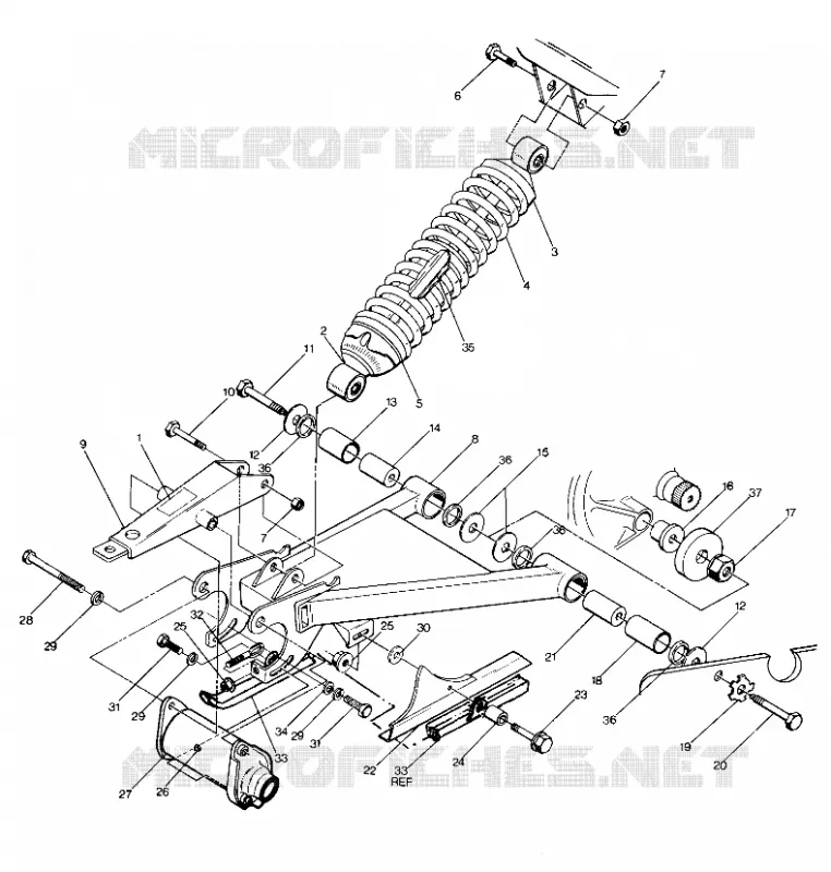 SWING ARM WELDMENT   REAR SHOCK  ASSEMBLY (4914761476021A)