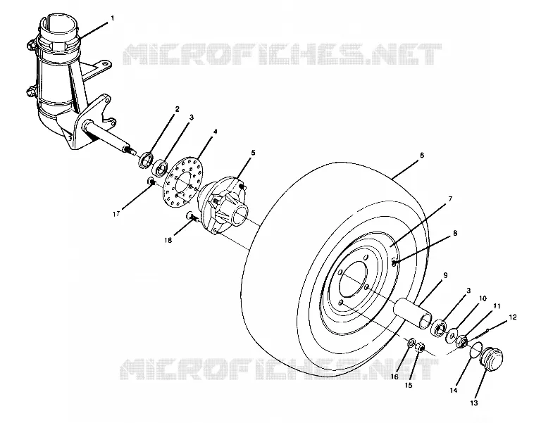 FRONT WHEEL ASSEMBLY   TRAIL BOSS (4919771977015A)