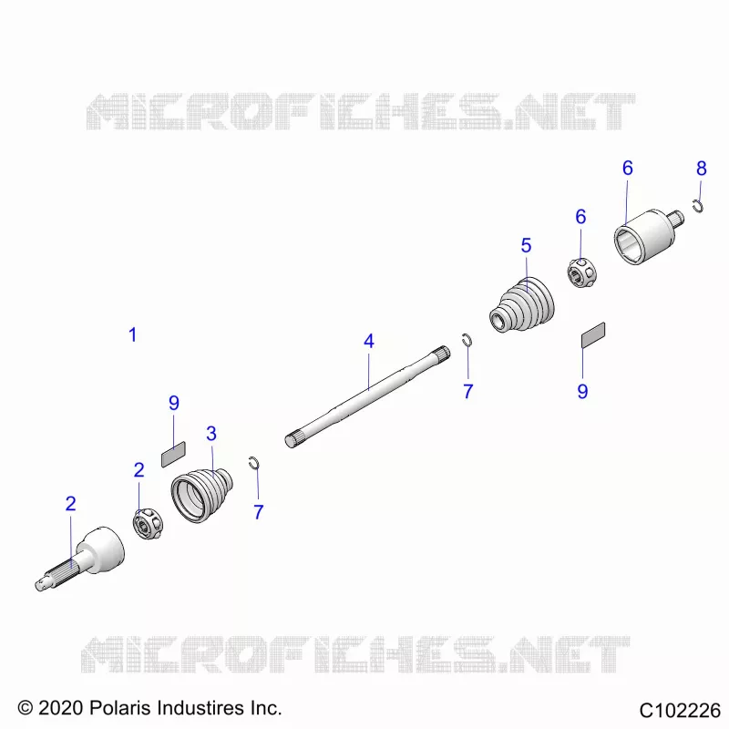 DRIVE TRAIN, REAR DRIVE SHAFT 