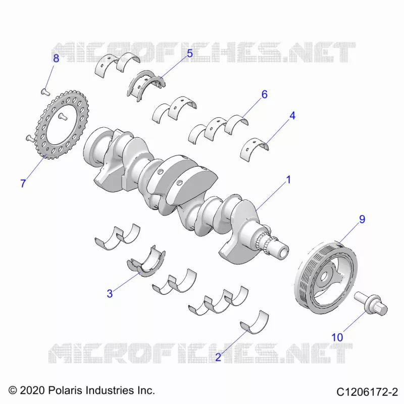 ENGINE, CRANKSHAFT AND BEARINGS