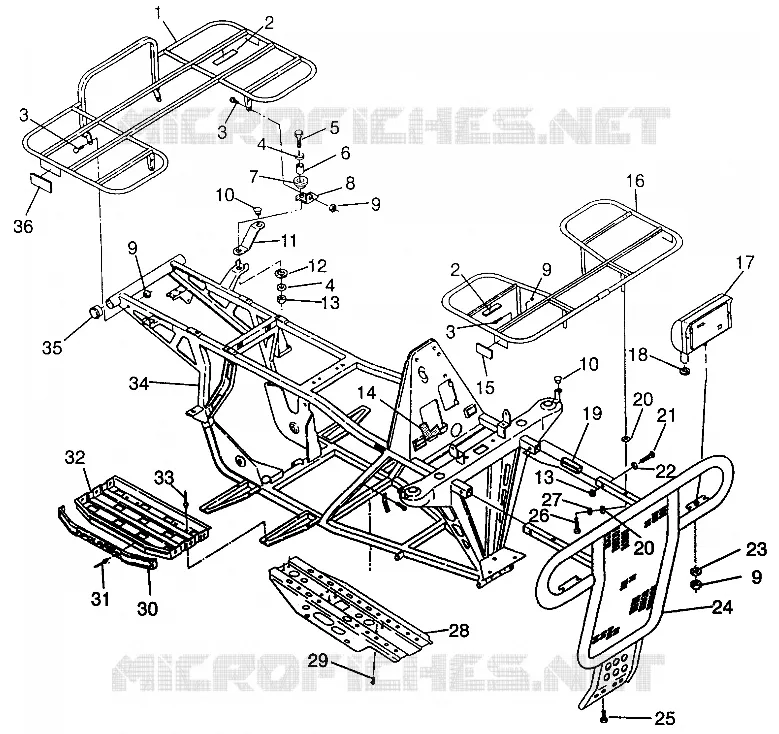 BUMPER / RACKS MOUNTING MAGNUM 4X4 W968144 AND  SWEDISH MAGNUM 4X4 S968144 (4936053605A007)