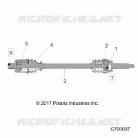 DRIVE TRAIN, REAR HALF SHAFT