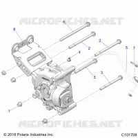 DRIVE TRAIN, GEARCASE MOUNTING, REAR