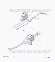 FRONT BRAKE BRAKE LEVER AND MASTER CYLINDER