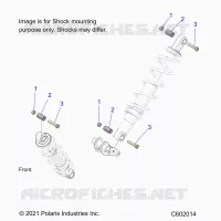 SUSPENSION, SHOCK MOUNTING, REAR SUSP.