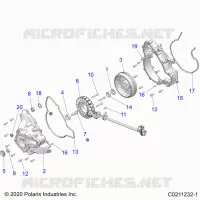 ENGINE, STATOR COVER AND FLYWHEEL
