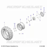 WHEELS, FRONT TIRE AND BRAKE DISC