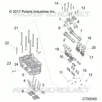 ENGINE, CYLINDER HEAD AND VALVES