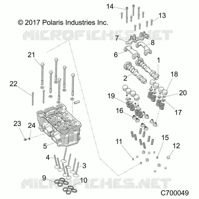 ENGINE, CYLINDER HEAD AND VALVES