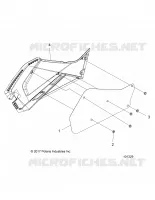 RIGHT HAND SIDE PANEL HEAT SHIELD AND HARDWARE 1 UP -A19SHS57FP (101329)