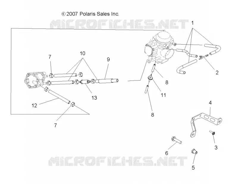 ENGINE, CARBURETOR MOUNTING/VENTING/FUEL LINES