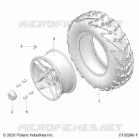 WHEELS, FRONT TIRE