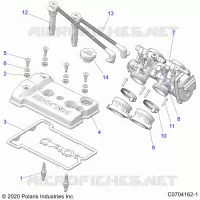 ENGINE, THROTTLE BODY AND VALVE COVER
