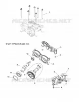 ENGINE, CAMS AND BEARING HOUSING