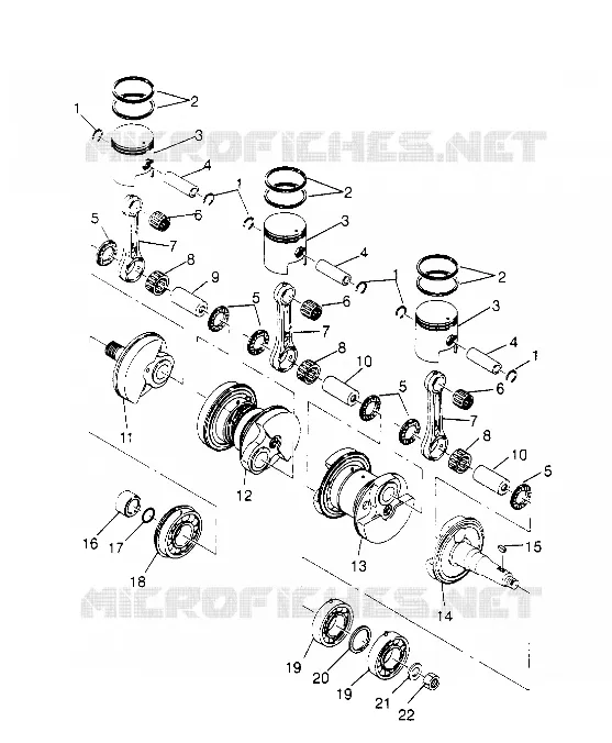 CRANKSHAFT   PISTON  SLT 750 B954170 (4930563056C002)