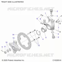 FRONT SUSPENSION HUB, KNUCKLE AND BRAKE DISC