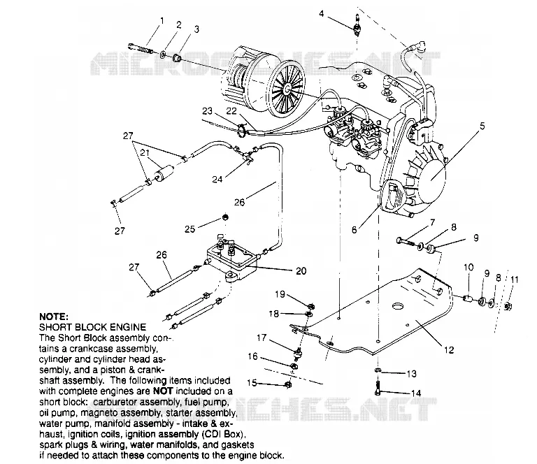 ENGINE MOUNTING  TRAIL 0952761, TRAIL DELUXE 0952262,   AND EUROPEAN TRAIL (4928862886C009)