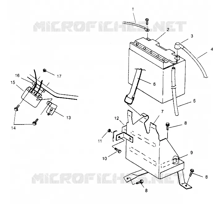 BATTERY BOX  500 EFI 0952774, EFI SKS 0952574,   EFI SKS PT 0952974, AND EU (4929052905C008)