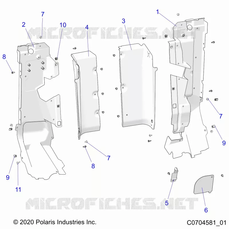 REAR BODYWORK CLOSEOFF, SIDE PANELS
