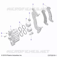 BRAKES, FRONT BRAKE CALIPER