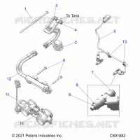 FUEL SYSTEM, RAIL, LINES AND THROTTLE BODY