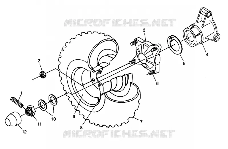 REAR WHEEL DRIVE SPORTSMAN 500 W969244 AND SWEDISH SPORTSMAN 500 S969244 (4936093609C008)