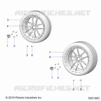 WHEELS, FRONT AND REAR (R MODELS)
