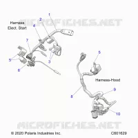 ELECTRICAL, WIRE HARNESS, HOOD, ELEC. START