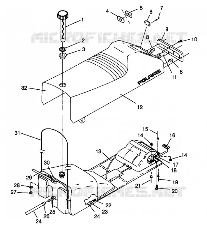 SEAT   GAS TANK ULTRA SP 0960678 AND EUROPEAN ULTRA SP E960678 (4937083708A007)