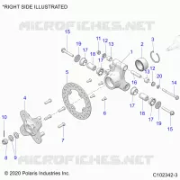 REAR SUSPENSION HUB, CARRIER AND BRAKE DISC