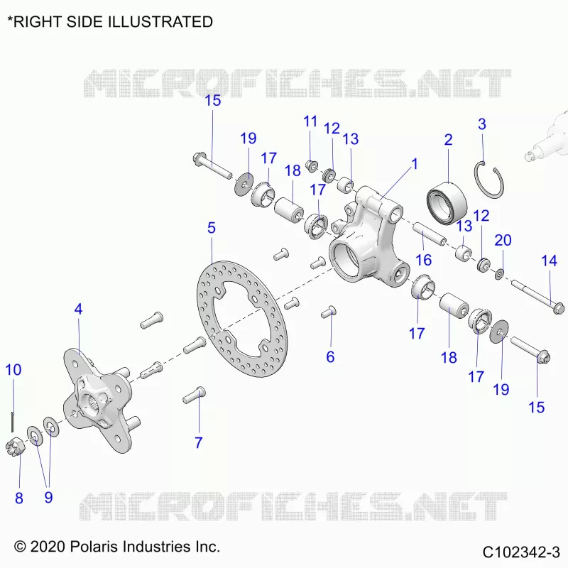 REAR SUSPENSION HUB, CARRIER AND BRAKE DISC