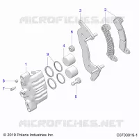 BRAKES, FRONT BRAKE CALIPER