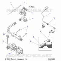 FUEL SYSTEM, RAIL, LINES AND THROTTLE BODY