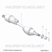 DRIVE TRAIN, HALF REAR SHAFT