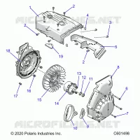 ENGINE, BLOWER HOUSING AND RECOIL STARTER