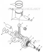 CRANKSHAFT AND PISTON (300) XPRESS 300 W97CA28C (4939603960D007)