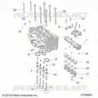 ENGINE, CYLINDER HEAD AND VALVES