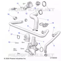 ENGINE, WATERPUMP AND BYPASS