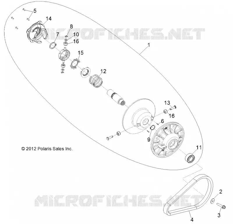 DRIVE TRAIN, SECONDARY CLUTCH