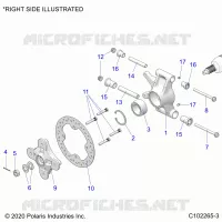 REAR SUSPENSION HUBS, CARRIER AND BRAKE DISC