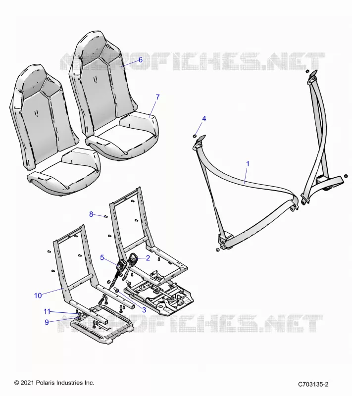 SEAT BELT AND MOUNTING
